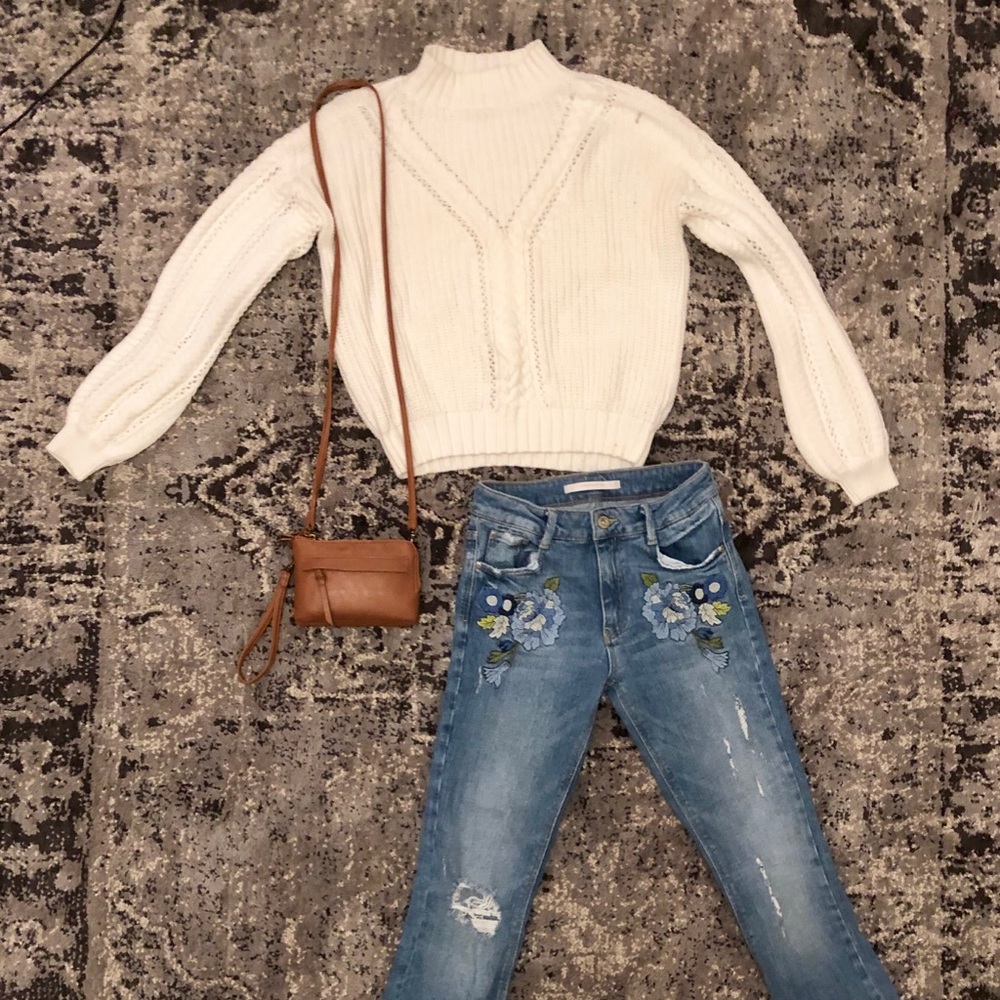 Boot Cut Distressed Jeans